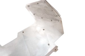 Jeep Wrangler Unlimited Inner Fender Kit - Front - Fishbone Offroad - Raw Aluminum - `18-`27